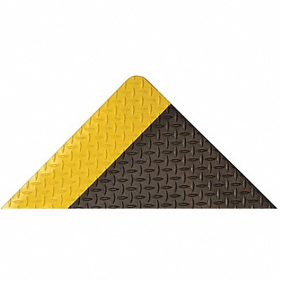 NOTRAX 490S0035YB Antifatigue Mat Black YllwBrdr 3ft.x5ft.