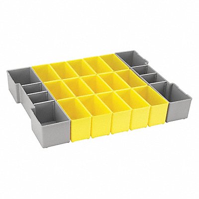 BOSCH ORG1AYELLOW Bin Cup Set Yellow/Grey 2-1/2 in H