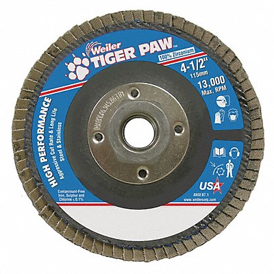 WEILER 98812 H7356 Fiber Disc 4 1/2 in Dia 5/8in Arbor