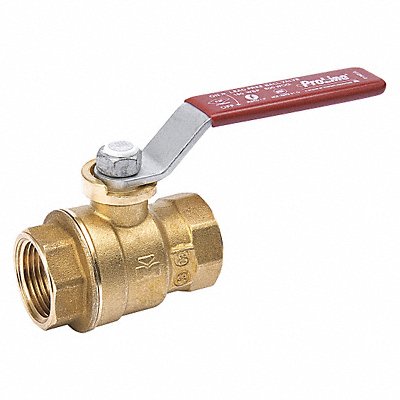 GRAINGER 107403NL Manual 2-Way Ball Valve IPS Brass