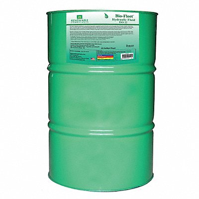 RENEWABLE LUBRICANTS 80816 Hydraulic Oil Drum Yellow 55 gal