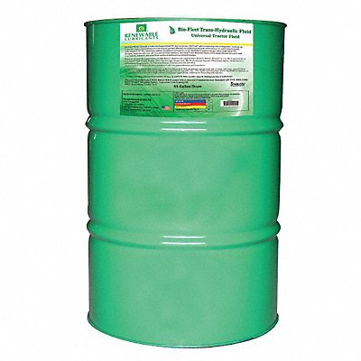 RENEWABLE LUBRICANTS 81206 Hydraulic Oil Drum Yellow 55 gal