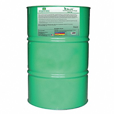 RENEWABLE LUBRICANTS 81726 Hydraulic Oil Drum Yellow 55 gal