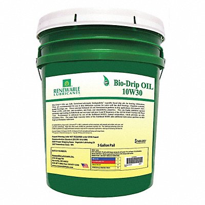 RENEWABLE LUBRICANTS 84024 Drip Oil Synthetic Base 5 gal.