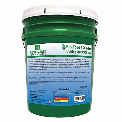 RENEWABLE LUBRICANTS 88344 Cutting Oil Pail Yellow 5 gal.