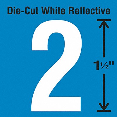 STRANCO INC DWR1525 Die-Cut Reflective Number Label 2 PK5