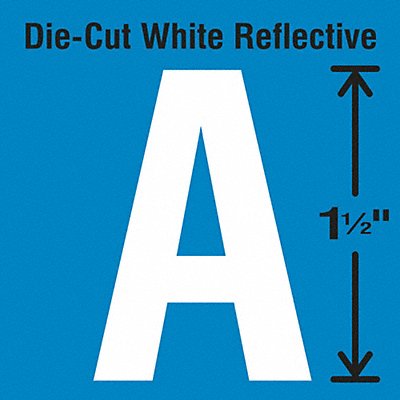 STRANCO INC DWR15A5 Die-Cut Reflective Letter Label A PK5