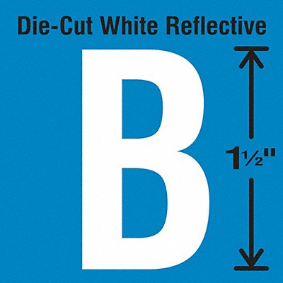 STRANCO INC DWR15B5 Die-Cut Reflective Letter Label B PK5