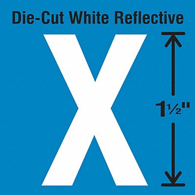 STRANCO INC DWR15X5 Die-Cut Reflective Letter Label X PK5
