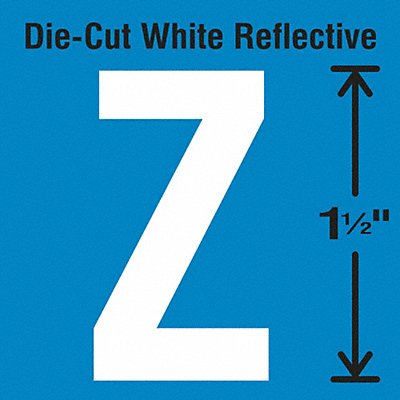 STRANCO INC DWR15Z5 Die-Cut Reflective Letter Label Z PK5