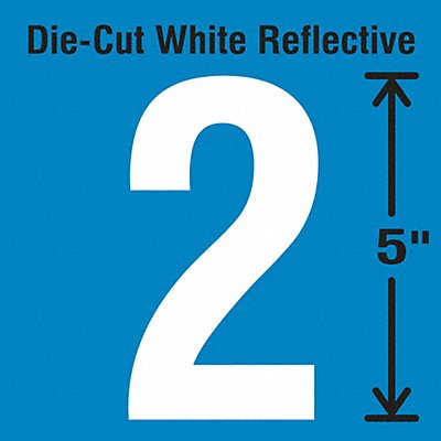 STRANCO INC DWR525 Die-Cut Reflective Number Label 2 PK5