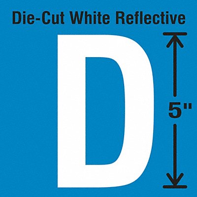 STRANCO INC DWR5D5 Die-Cut Reflective Letter Label D PK5