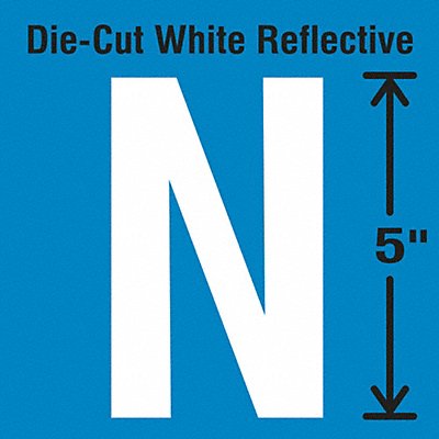 STRANCO INC DWR5N5 Die-Cut Reflective Letter Label N PK5