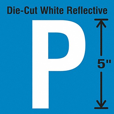 STRANCO INC DWR5P5 Die-Cut Reflective Letter Label P PK5