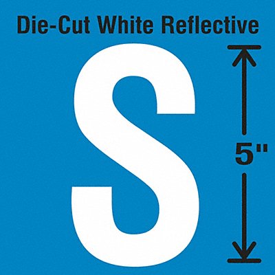 STRANCO INC DWR5S5 Die-Cut Reflective Letter Label S PK5