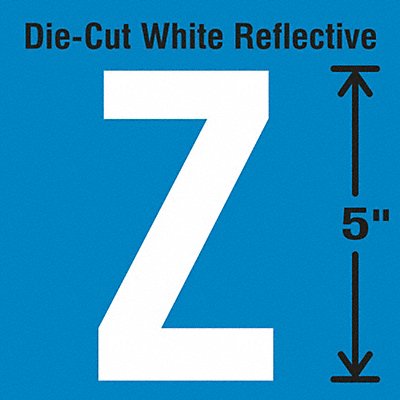 STRANCO INC DWR5Z5 Die-Cut Reflective Letter Label Z PK5