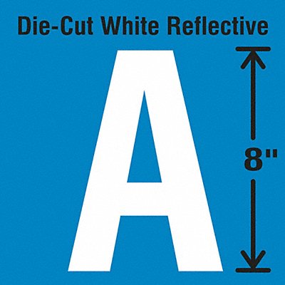 STRANCO INC DWRSINGLE8A Die-Cut Reflective Letter Label A