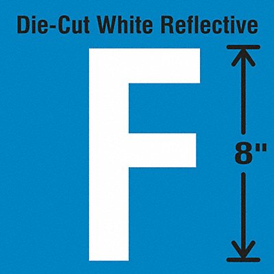 STRANCO INC DWRSINGLE8F Die-Cut Reflective Letter Label F