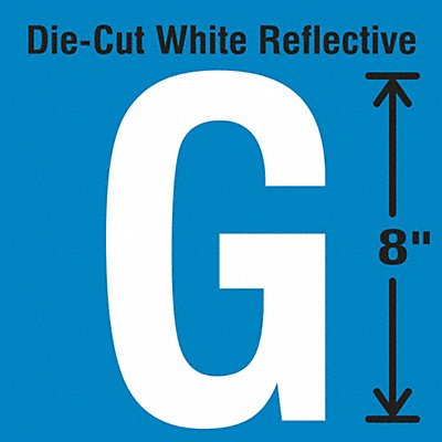 STRANCO INC DWRSINGLE8G Die-Cut Reflective Letter Label G