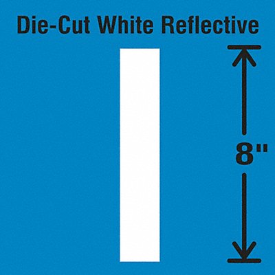 STRANCO INC DWRSINGLE8I Die-Cut Reflective Letter Label I