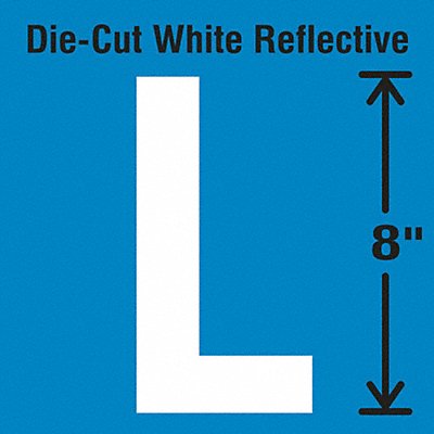 STRANCO INC DWRSINGLE8L Die-Cut Reflective Letter Label L