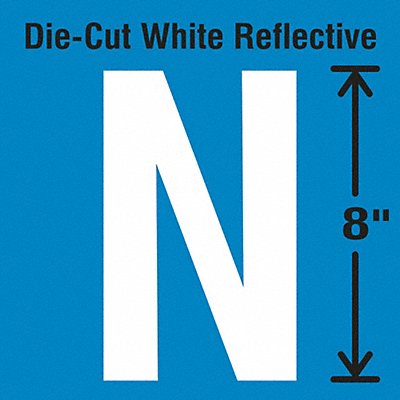 STRANCO INC DWRSINGLE8N Die-Cut Reflective Letter Label N