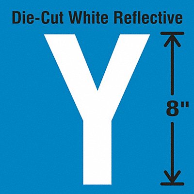 STRANCO INC DWRSINGLE8Y Die-Cut Reflective Letter Label Y