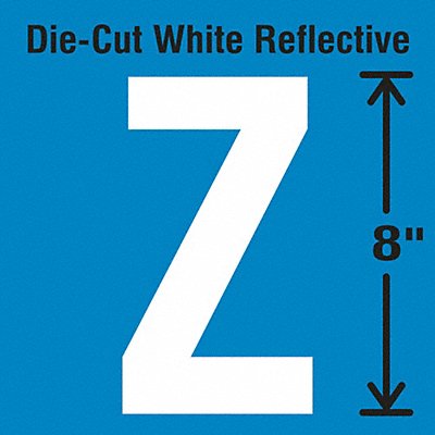 STRANCO INC DWRSINGLE8Z Die-Cut Reflective Letter Label Z