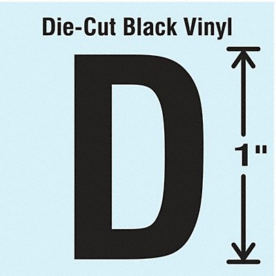 STRANCO INC DBV1D10 K8338 Die Cut Letter Label D 10 Cards PK10