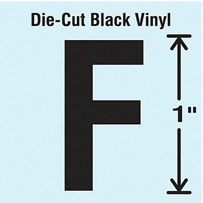 STRANCO INC DBV1F10 K8338 Die Cut Letter Label F 10 Cards PK10