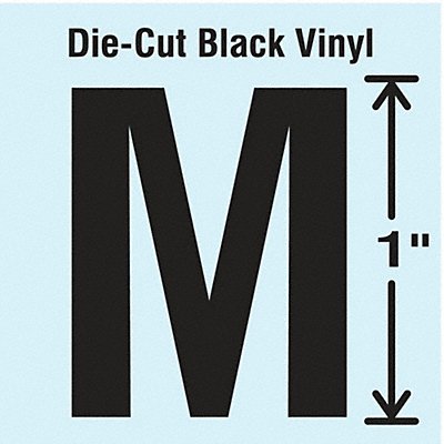 STRANCO INC DBV1M10 K8338 Die Cut Letter Label M 10 Cards PK10