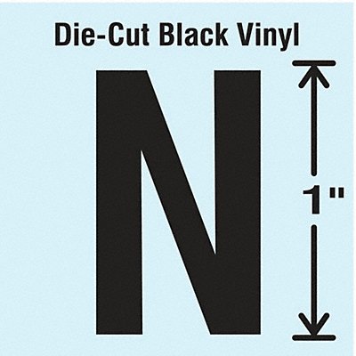STRANCO INC DBV1N10 K8338 Die Cut Letter Label N 10 Cards PK10