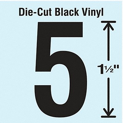 STRANCO INC DBV15510 Die Cut Number Label 5 10 Cards PK10