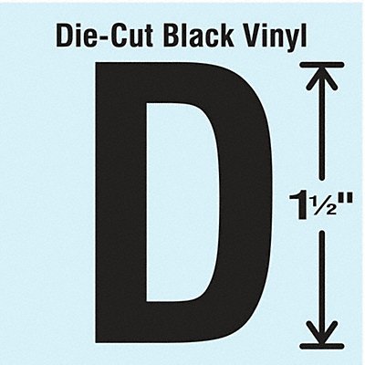 STRANCO INC DBV15D10 Die Cut Letter Label D 10 Cards PK10
