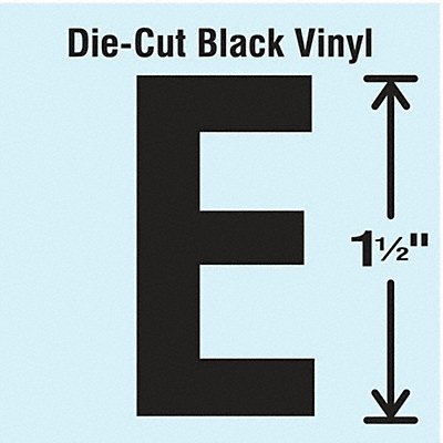 STRANCO INC DBV15E10 Die Cut Letter Label E 10 Cards PK10