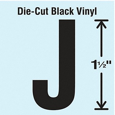 STRANCO INC DBV15J10 Die Cut Letter Label J 10 Cards PK10