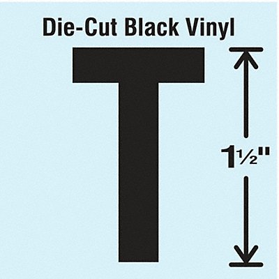 STRANCO INC DBV15T10 Die Cut Letter Label T 10 Cards PK10