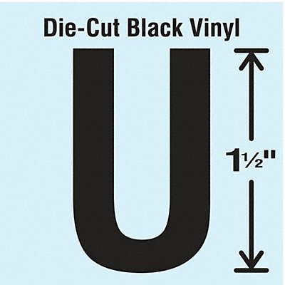 STRANCO INC DBV15U10 Die Cut Letter Label U 10 Cards PK10