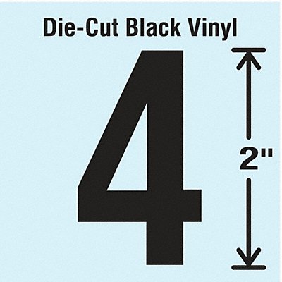STRANCO INC DBV2410 K8342 Die Cut Number Label 4 10 Cards PK10