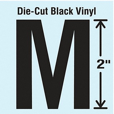 STRANCO INC DBV2M10 Die Cut Letter Label M 10 Cards PK10