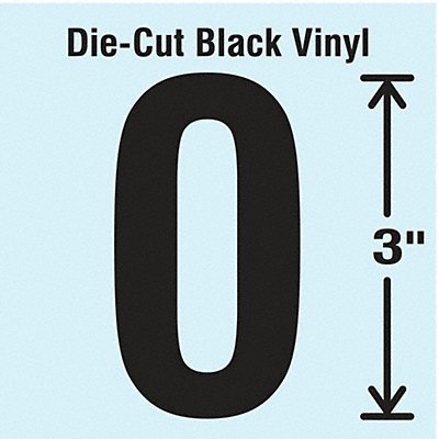 STRANCO INC DBV3010 Die Cut Number Label 0 10 Cards PK10