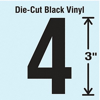 STRANCO INC DBV3410 Die Cut Number Label 4 10 Cards PK10