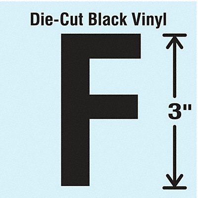 STRANCO INC DBV3F10 K8339 Die Cut Letter Label F 10 Cards PK10