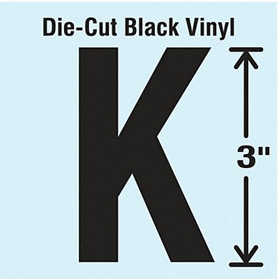 STRANCO INC DBV3K10 K8339 Die Cut Letter Label K 10 Cards PK10