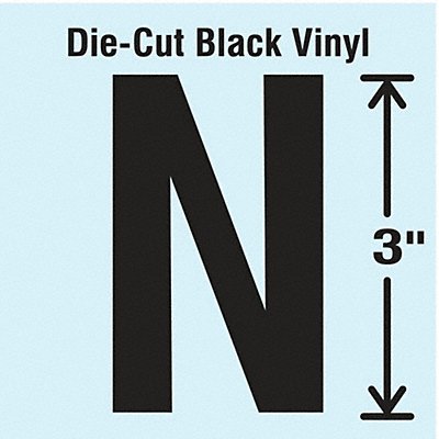 STRANCO INC DBV3N10 K8339 Die Cut Letter Label N 10 Cards PK10