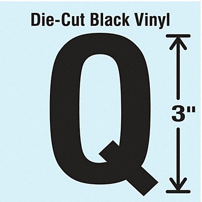 STRANCO INC DBV3Q10 K8339 Die Cut Letter Label Q 10 Cards PK10