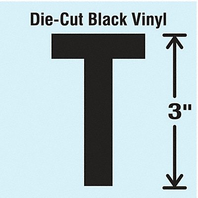 STRANCO INC DBV3T10 K8339 Die Cut Letter Label T 10 Cards PK10