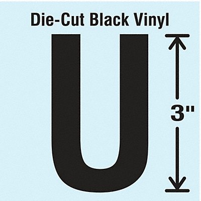 STRANCO INC DBV3U10 K8339 Die Cut Letter Label U 10 Cards PK10