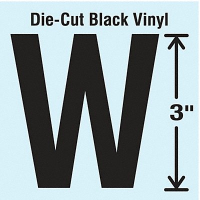 STRANCO INC DBV3W10 K8339 Die Cut Letter Label W 10 Cards PK10