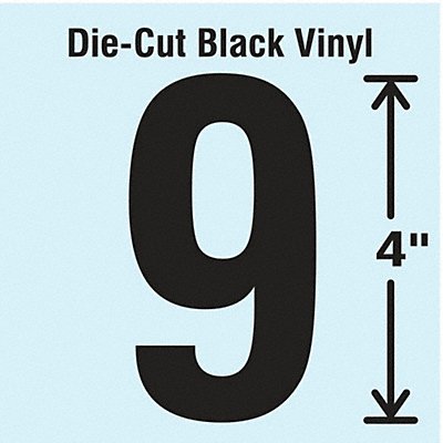 STRANCO INC DBV4910 K8352 Die Cut Number Label 9 10 Cards PK10